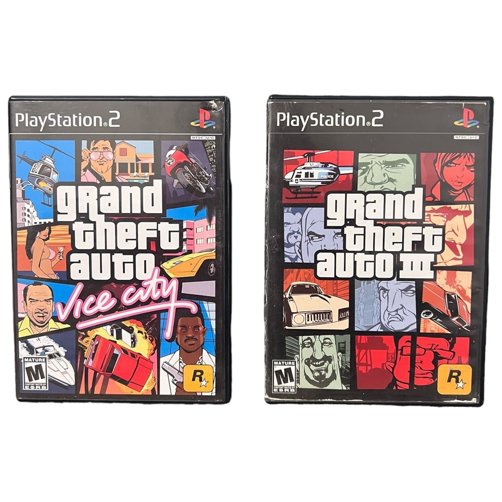 Grand Theft Auto 3 & Vice City PS2 (Sony PlayStation 2) Fully Tested! - Picture 1 of 8